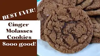 Ginger Molasses Cookies So delicious, healthy, and EASY!