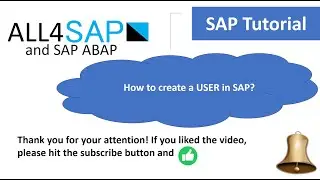 SAP Tutorial - How to create a USER in SAP?