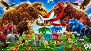 CENOZOIC BEASTS VS Shadow Itself Mammals Size Animal Epic Battle Animal Revolt Battle Simulator