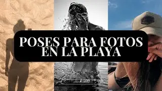 Poses para fotos en la playa