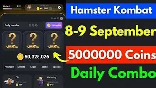 9 September Hamster Kombat daily Combo Cards Today