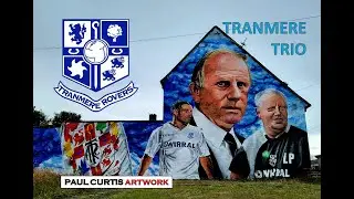 Tranmere Trilogy mural: Johnny King, Les Parry & Danny Holmes. Street art by Paul Curtis