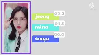 TWICE - 1,3,2 (Line Distribution + Color Coded)