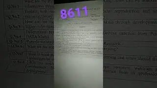past paper and important questions of 8611 b.Ed 