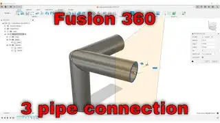 How Delete Face can save a 3 pipe connector problem - Fusion 360
