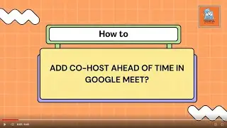How to add a co-host ahead of time in Google Meet