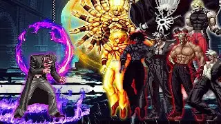 [KOF Mugen] Iori Yagami Fen LV 2 Vs Bosses Rugal, Orochi Team