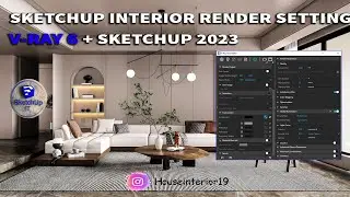 SKETCHUP IT | V-Ray 6 Sketchup 2023 interior | Realistic Render Settings | Render Setting #sketchup