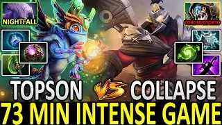 TOPSON [Puck] vs COLLAPSE [Axe] | 73 Min Intense Battle | Dota 2 | Pro Gameplay | Highlights