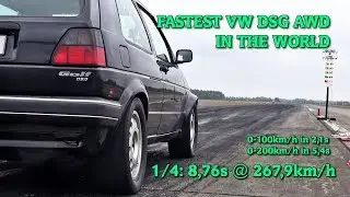 Boba VW Golf Mk2 DSG AWD 8,76s @ 267kkmh Finsterwalde 2018