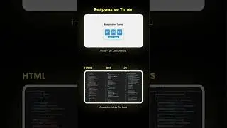 Day 55 - Responsive Timer #html #css #shorts #javascript