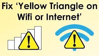 How to fix yellow triangle on internet connection in windows 7
