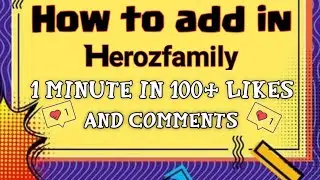 How to add in herozfamily ||1minutes in 100+ likes and |¦ how to increase Instagram likes