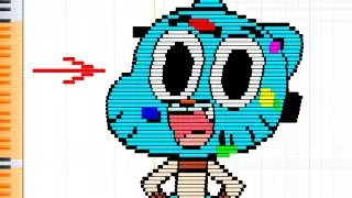 Pibby x Gumball on the piano (Come Learn With Pibby x FNF Concept)
