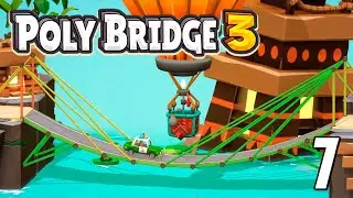 Лавовая лагуна! 🌋 (все уровни) | Poly Bridge 3 | Часть 7