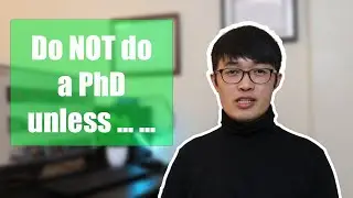 Do NOT do a PhD unless ... ...
