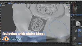 How to Sculpt with Alpha Maps in Blender | Blender Tutorial | Sculpting in Blender