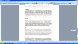 How to create a Table of Contents in Microsoft Word 2003