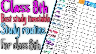 Class 8th Timetable 2025 | Best Timetable for Class 8 | Hamari kaksha
