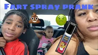 Fart spray prank on the kids while we vlog (must watch)