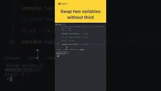 Swap to variables without third variable in JavaScript #shorts #javascript #coding #htmlcss