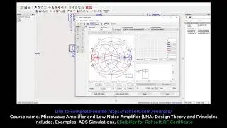 Smith chart matching circuit overall gain tutorial using advanced design system ads simulation