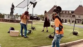 BTS - Behind the scenes Video of fashion photo shoot at the Chateau Elan