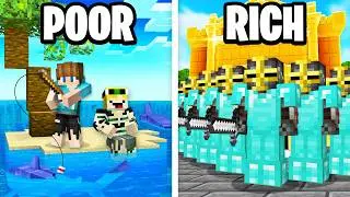 100 Players Simulate Island Civilization in Minecraft