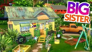 big sister tiny house - the sims 4 - speed build - no cc