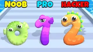 NOOB vs PRO vs HACKER - Number Run: Merge 3D Math