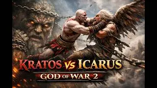Kratos vs Icarus – Brutal Mid-Air Fight | Atlas Watches in Chains | God of War 2
