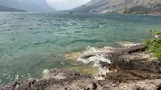 Blustery Day at St  Mary's Lake