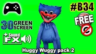 Huggy Wuggy pack 2 Poppy Playtime Green Screen 3D