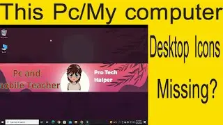 This Pc/My computer Desktop Icons missing? Add windows 10 desktop icon shortcuts Urdu/Hindi