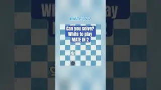 Tricky? White to Play Mate in Two #chess #checkmate #mateintwo