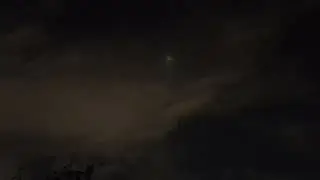 Strange light in clouds