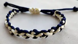 How to make a friendship bracelet with four threads at home? / Very easy and immediate /diy