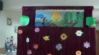 Виступ гуртка лялькового театру "Веселі гноми", уривок з вистави "Вовчикові жарти"