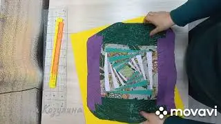 НЕОБЫЧНЫЙ лоскутный коврик . используйте ненужный блок.