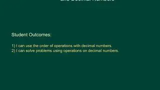 2.4 Order of Operations with Decimal Numbers