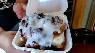Ooey Gooey Cinnamon Rolls Brown County Nashville, Indiana,  the Blueberry Lemon masterpiece by Josh.