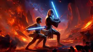 The Younglings kill Anakin on Mustafar