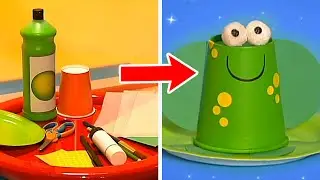 FUNNY FROG PAPER CUP MAKE WITH MISTER MAKER! 😂 🐸