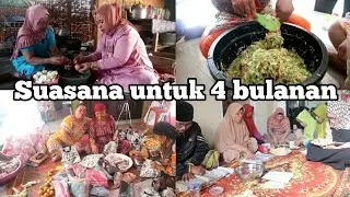 Suasana ibu ibu masak buat Salawatan si utun