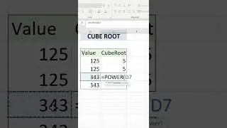 Calculate Cube Root In MS Excel | 