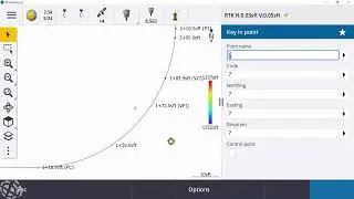 Keying in points by station and offset