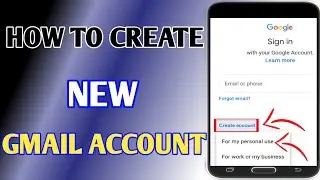 How To Create New Gmail Account // How To Create New Google Account On Android Phone