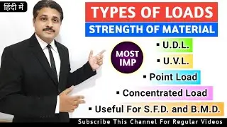 TYPES OF LOADS USEFUL FOR SFD AND BMD DIAGRAM | STRENGTH OF MATERIALS