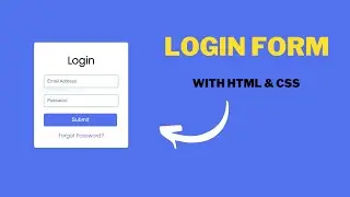 How to create Login form using HTML and CSS | Code with Amir
