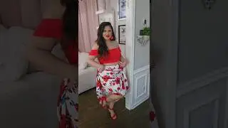 GRWM Reds ❤️🌺Flowy Summer Skirt #shorts #fashion #midsizefashion #trending #ootd #grwm #gdwm #shein